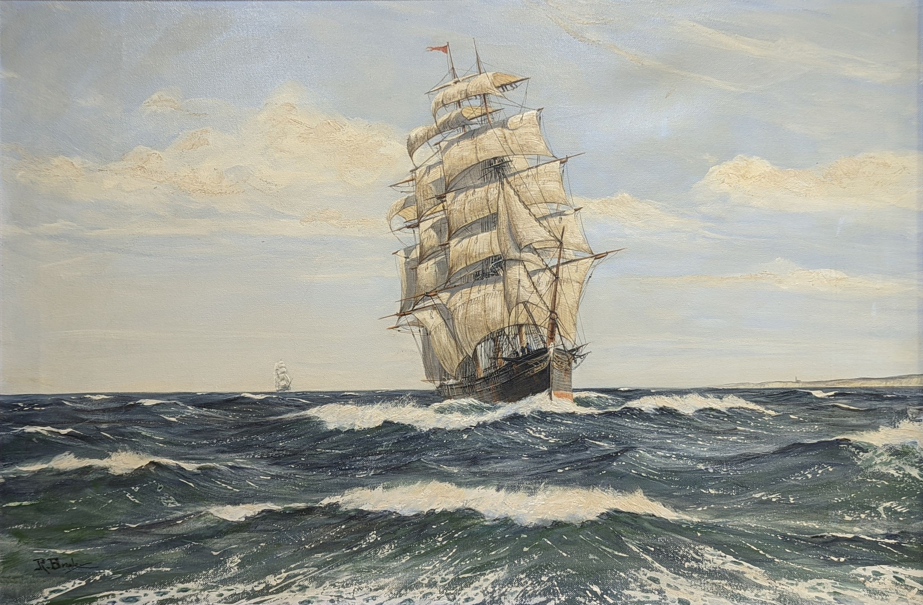 20th century Marine School, oil on canvas, 